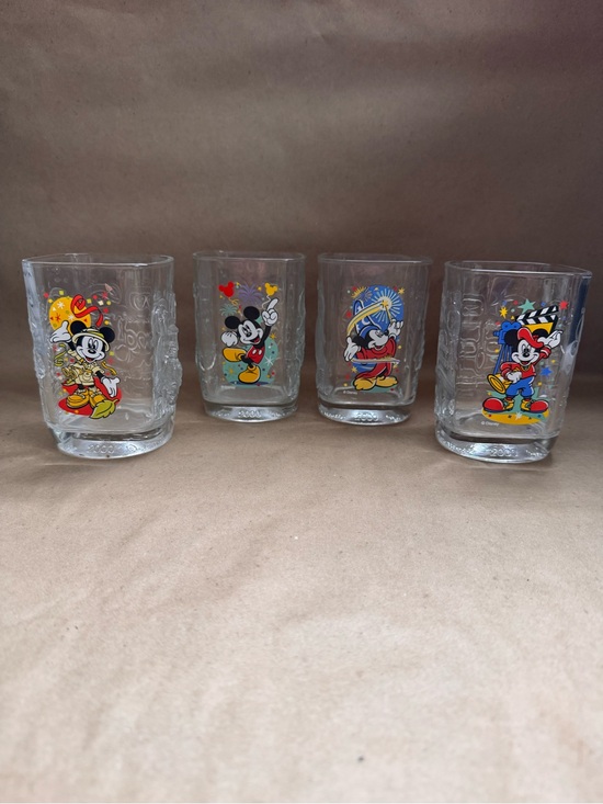 McDonald's Other - Set of 4 x 2000 McDonalds Walt Disney World Square Glass Tumblers